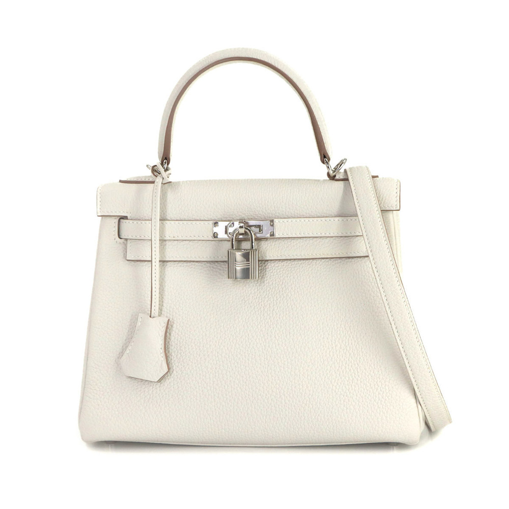 Hermes Kelly 25 Togo Mushroom 2-way Handbag Shoulder with Inside Stitching, W... - Picture 1 of 10